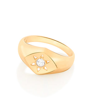 GOLD GOLDEN STAR RING