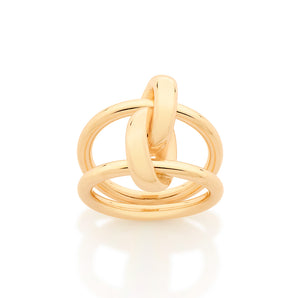 GOLD DOUBLE MODERN BAND RING