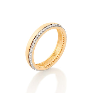 GOLD TIMELESS TWO TONE WEDDING BAND RING