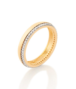GOLD TIMELESS TWO TONE WEDDING BAND RING