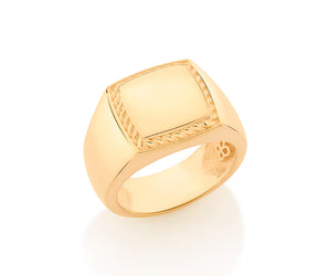 GOLD SQUARE mens RING