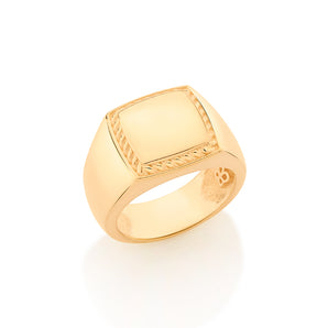 GOLD SQUARE mens RING