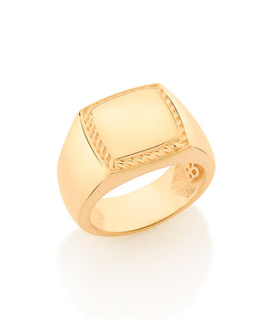 GOLD SQUARE mens RING