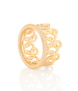 GOLD CROWN RING