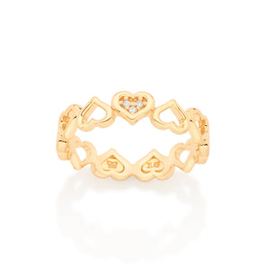 GOLD PLATED RING WITH ZIRCONIA