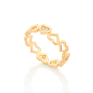 GOLD PLATED RING WITH ZIRCONIA