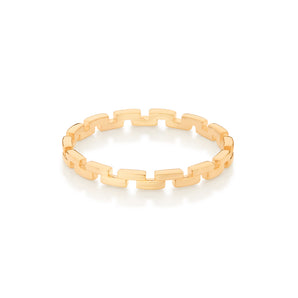 GOLD BRICK WALL RING