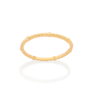 GOLD TINY SPHERES SKINNY RING