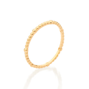 GOLD TINY SPHERES SKINNY RING