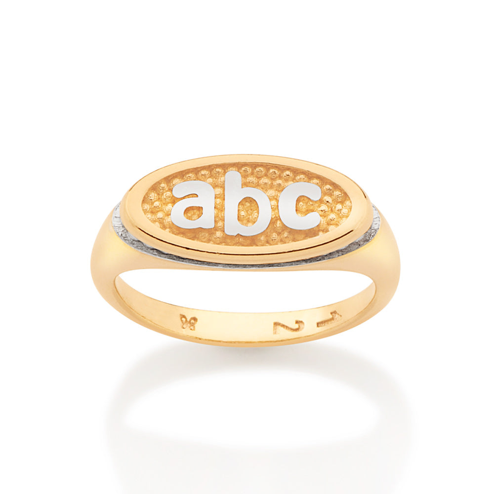 KID’S GOLD ABC RING – Rommanel