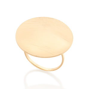 GOLD TEXTURED CIRCLE MAXI RING