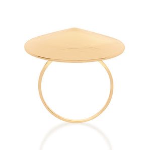 GOLD TEXTURED CIRCLE MAXI RING