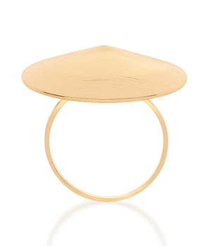 GOLD TEXTURED CIRCLE MAXI RING