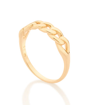 GOLD HALF LINK RING