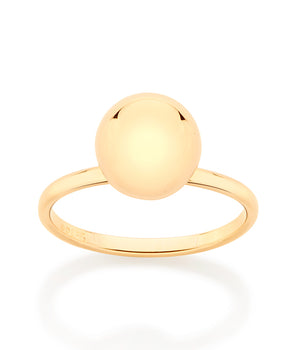 GOLD SPHERE SKINNY RING