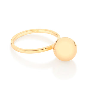 GOLD SPHERE SKINNY RING