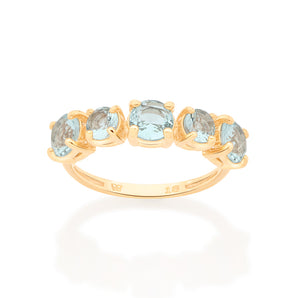GOLD SKY BLUE RING