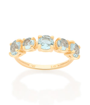 GOLD SKY BLUE RING