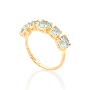 GOLD SKY BLUE RING