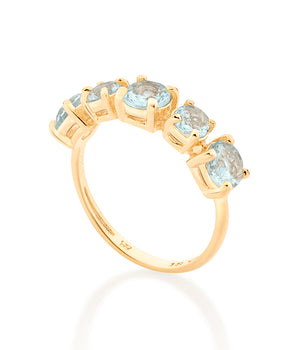 GOLD SKY BLUE RING