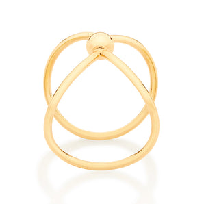 GOLD SPHERE KNOT RING