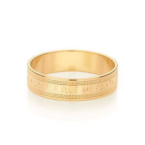 GOLD PHILIPPIANS 4:13 WEDDING RING