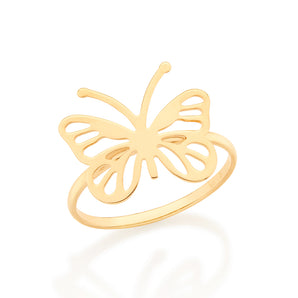 GOLD BUTTERFLY OUTLINE RING