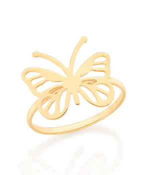 GOLD BUTTERFLY OUTLINE RING