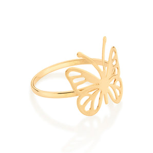 GOLD BUTTERFLY OUTLINE RING