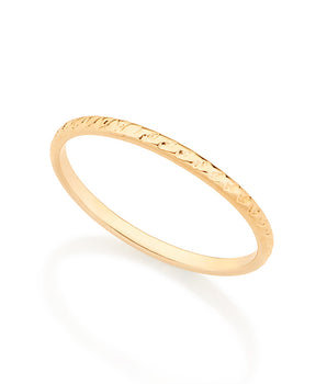 GOLD TEXTURED SKINNY RING