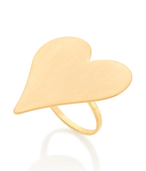 GOLD OPAQUE HEART MAXI RING