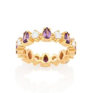 GOLD PURPLE NIGHT RING