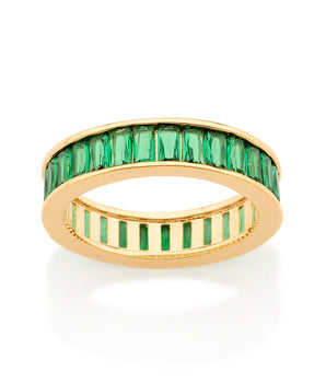 GOLD BETTER TOGETHER RING IN GREEN