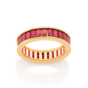 GOLD PLATED RING WITH ZIRCONIA