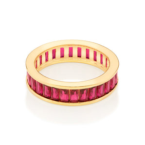 GOLD PLATED RING WITH ZIRCONIA