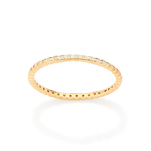 GOLD MINI STUDDED SKINNY RING