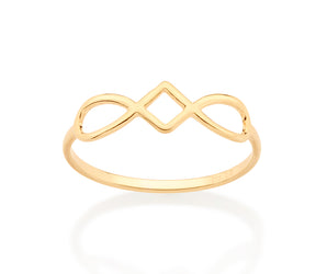 GOLD GEOMETRIC FOREVER SKINNY RING