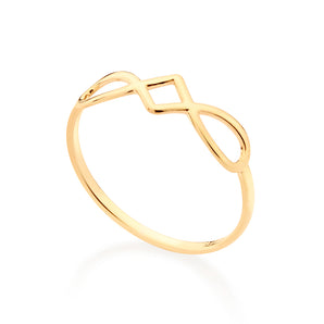GOLD GEOMETRIC FOREVER SKINNY RING