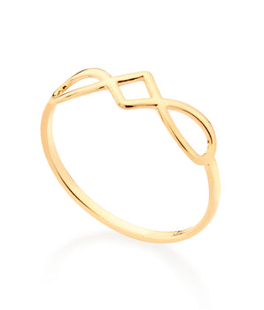 GOLD GEOMETRIC FOREVER SKINNY RING