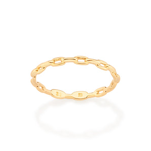 GOLD CHAINED LOVE SKINNY RING
