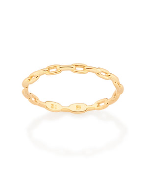 GOLD CHAINED LOVE SKINNY RING