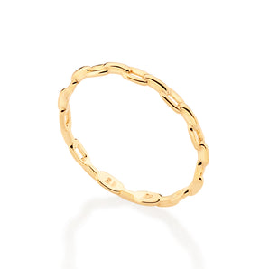 GOLD CHAINED LOVE SKINNY RING