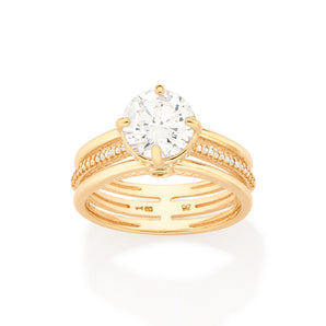 GOLD INFINITY BAND ENGAGEMENT RING