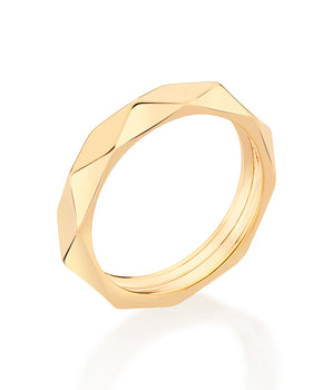 GOLD GEOMETRIC WEDDING BAND