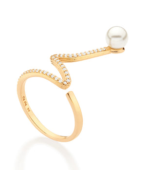 GOLD MODERN WEDDING MAXI RING