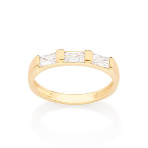 GOLD GLISTENING MORNING RING IN WHITE