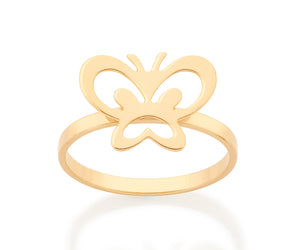 18K GOLD PLATED BUTTERFLY RING