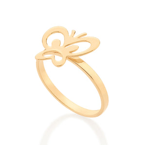 18K GOLD PLATED BUTTERFLY RING