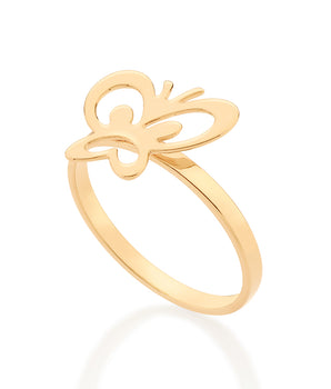 18K GOLD PLATED BUTTERFLY RING