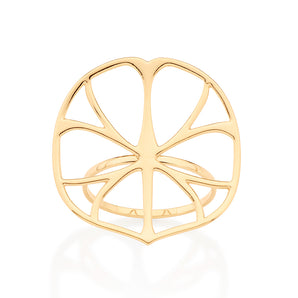 MAXI LEAF RING 18K GOLD PLATED